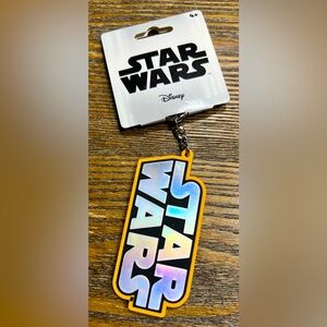 Star Wars Logo Soft Touch PVC Bag Clip officially licensed by Monogram - NWT